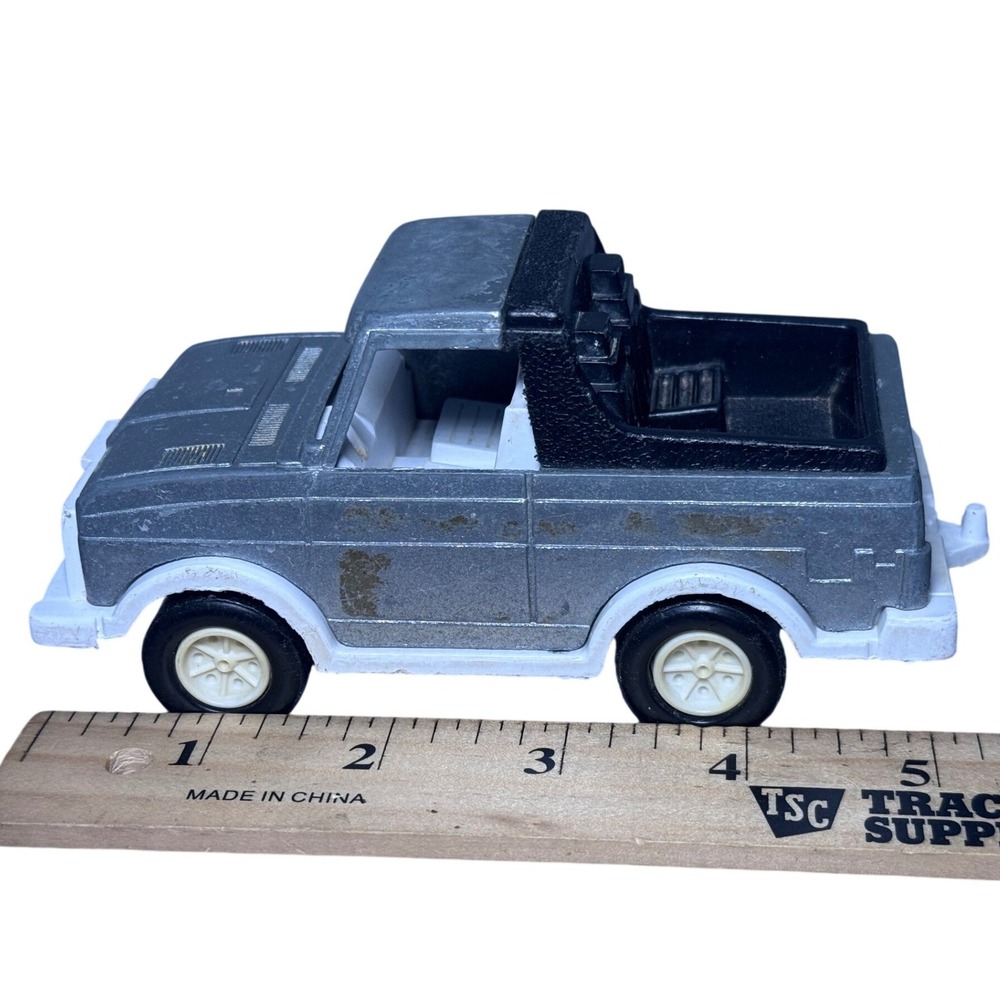 Vintage Tootsietoy Subaru Brat Diecast Pickup Truck Silver Made in USA 4.5 Inch